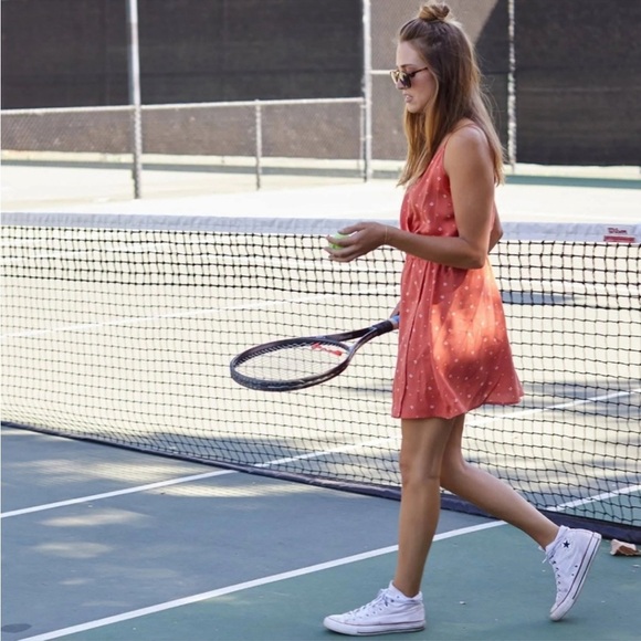 Toad&Co Women's Orange Coral Hillrose Sleeveless Tencel Faux Wrap Dress Small - Picture 11 of 12